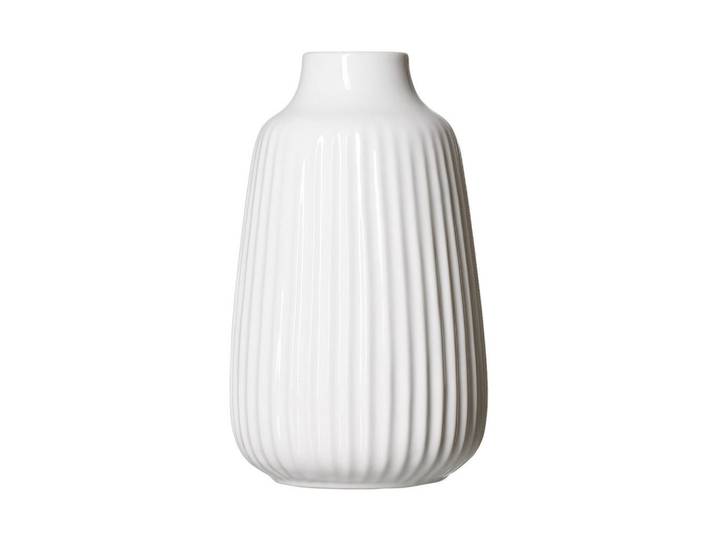 Ritzenhoff Breker Vase Sanremo weiß 24 cm, Weiß, Keramik, Rund, 24 cm, Dekoration, Vasen, Keramikvasen