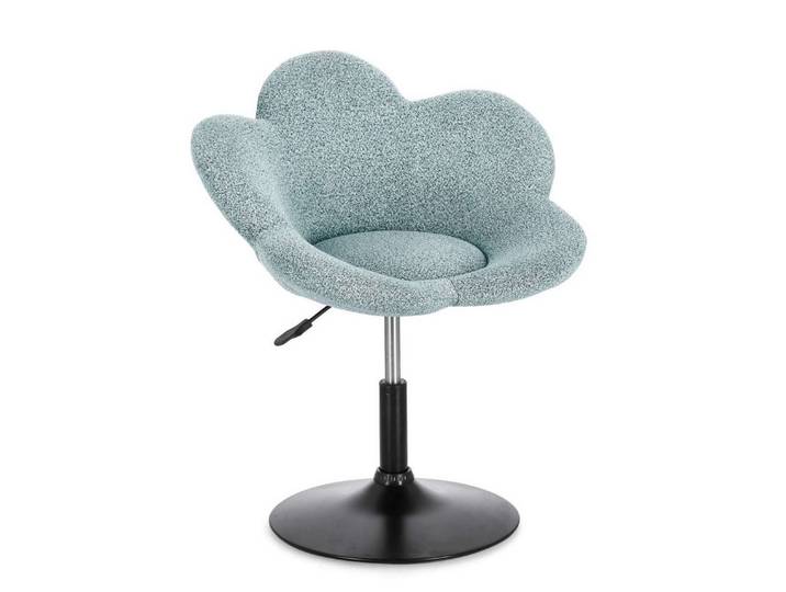 Feeling4Home Stuhl Fleur 2er-Set, Schwarz / Aquamarin, Höhenverstellbar