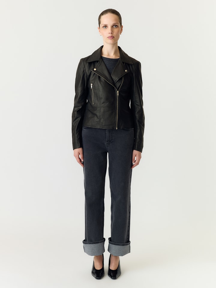 YAS Lederjacke in Schwarz - S