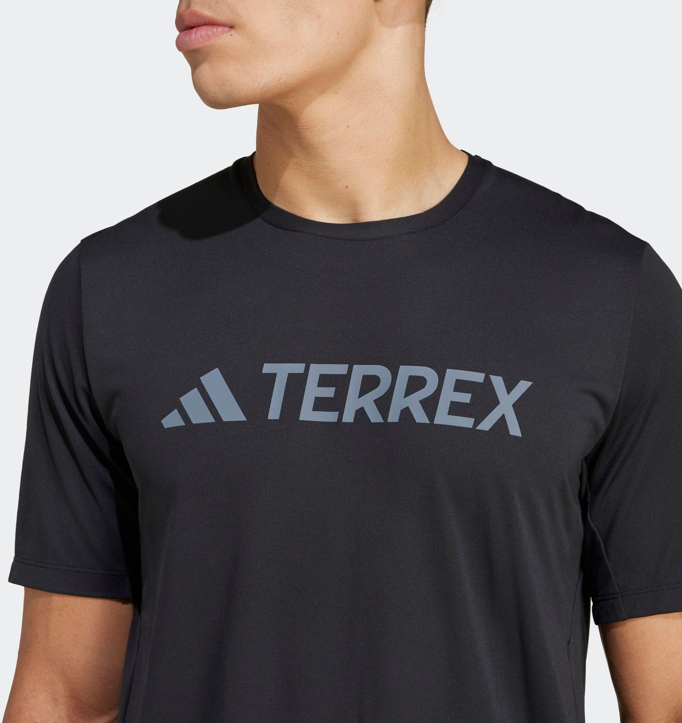 Funktionsshirt ADIDAS TERREX "MULTI CLIMACOOL LOGO TECH", Herren, Gr. S, schwarz, Obermaterial: 100% Polyester, Shirts Funktionsshirt, sportliches Funktionsshirt, ohne Verschluss, aus Polyester schwarz S