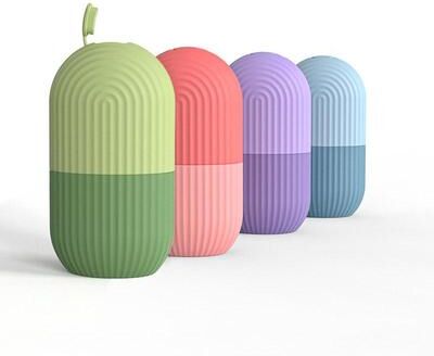 Inspired Deals Silicone Facial Ice Roller Mold For Cooling Skincare Massage blue