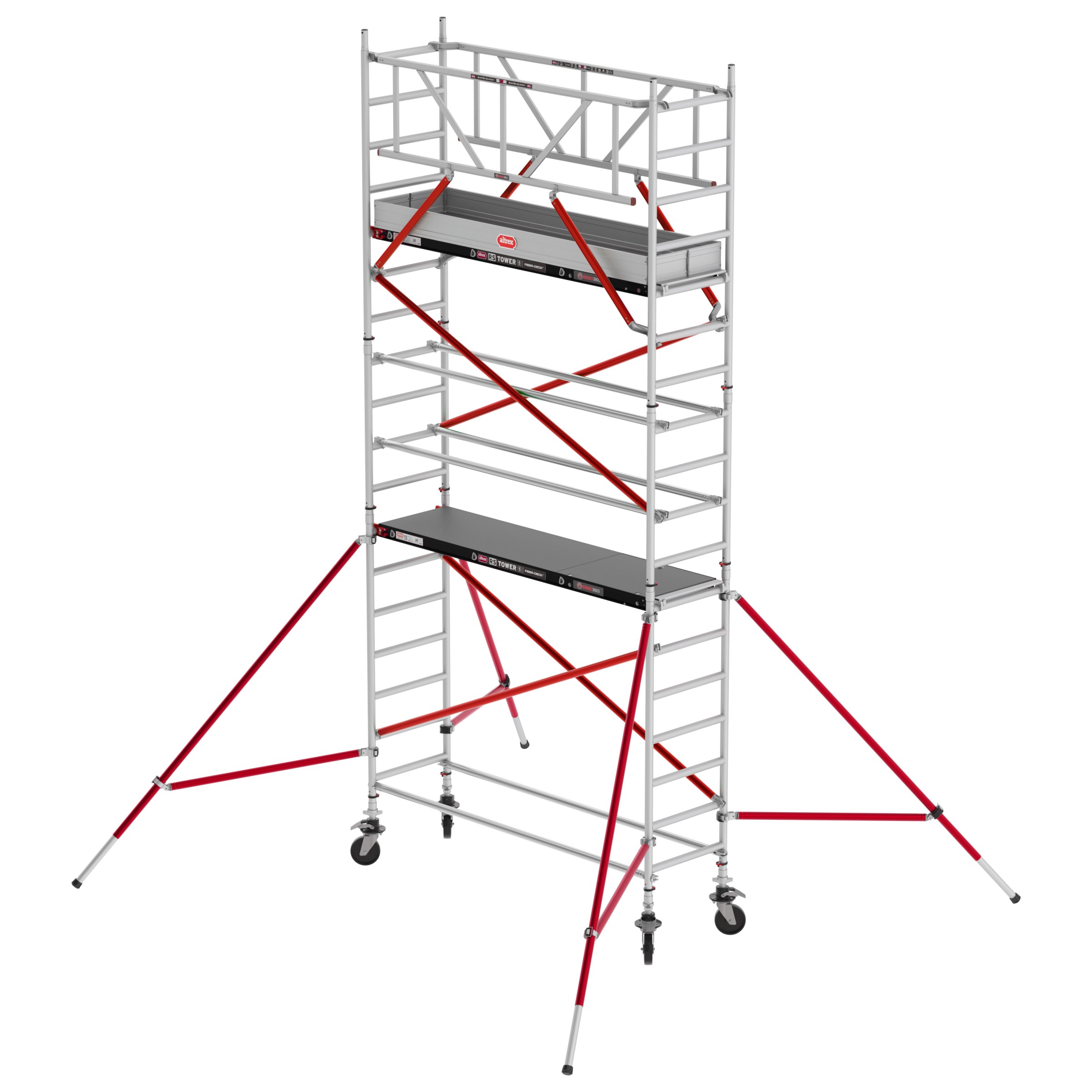 Altrex Fahrgerüst RS Tower 51 Aluminium mit Holz-Plattform 6,20m AH schmal 0,75x3,05m T510019