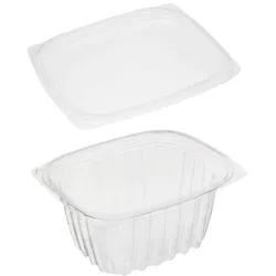 MONOUSO - Plastickschale Kompostierbar PLA mit Deckel 470ml (100 Stück)