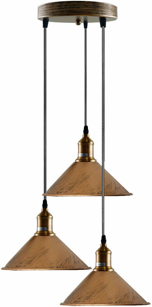 Rio Vanita 3 - Light Pendant Brushed Copper 124cm W X 124cm D