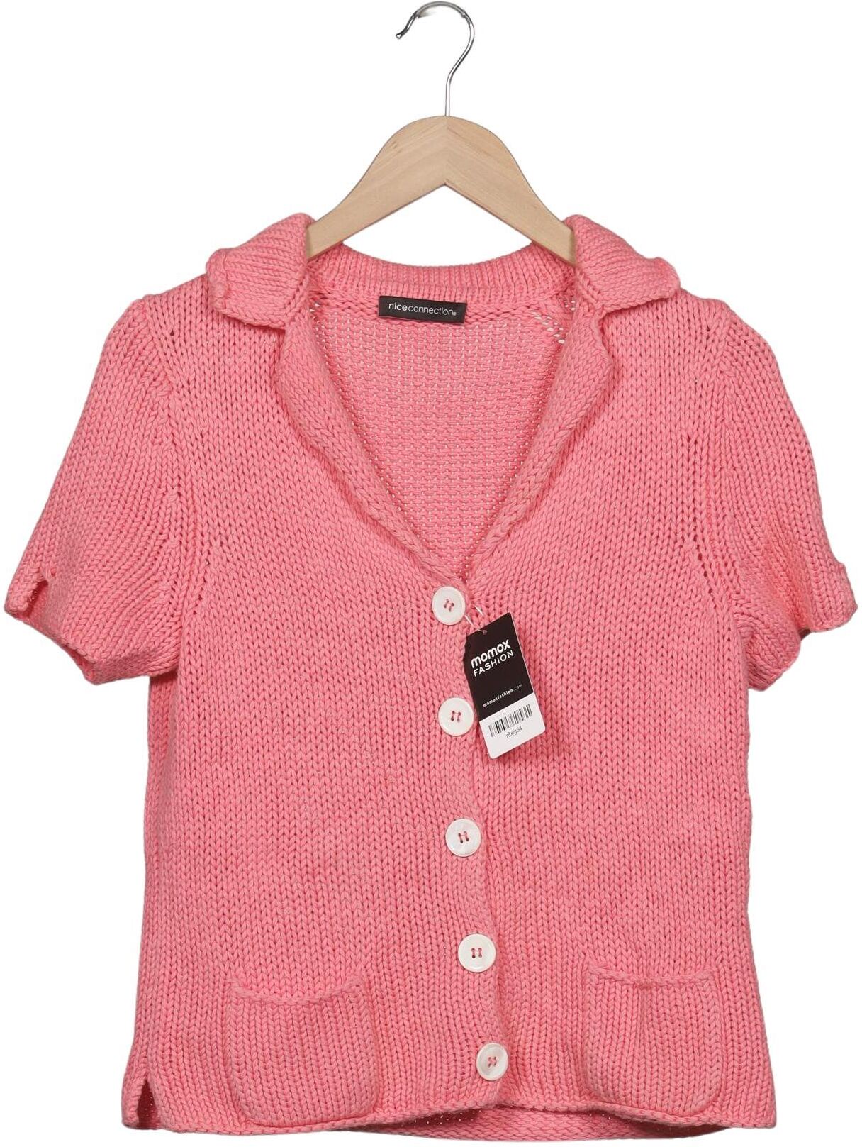 Nice Connection Damen Strickjacke, Pink, Gr. EU 36, Baumwolle - Second Hand