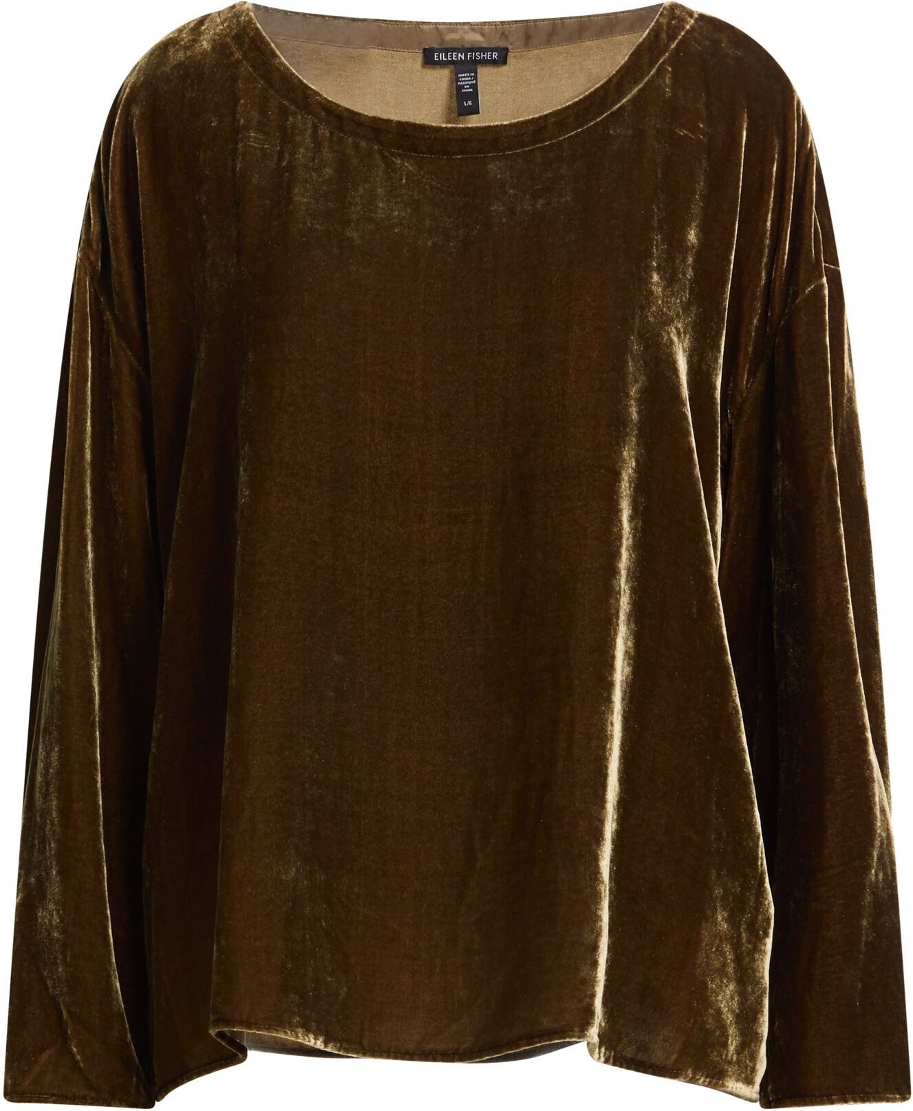 Eileen Fisher Top Mujer Verde militar XS Mujer