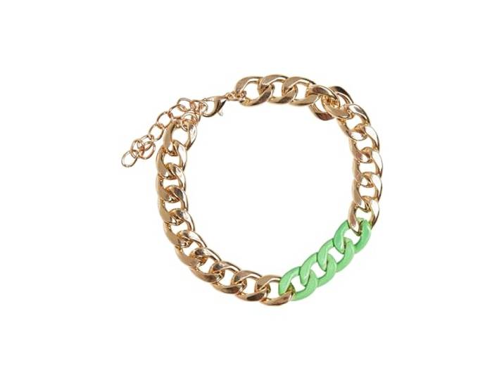 Urban Classics Gekleurde basic armband goud/neongroen S/M