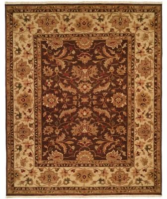 KALATY Traditional Brown Flatweave Wool Area Rug