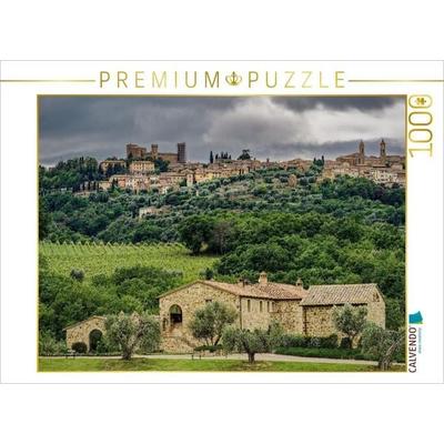 CALVENDO Puzzle Blick auf Montalcino - Heimat des Brunello | 1000 Teile Lege-Größe 64x48cm Foto-Puzzle für glückliche Stunden