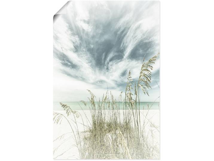 Wandbild ARTLAND Himmlische Stille am Strand Vintage , weiss (farbe bild(er): weiß), B:20cm H:30cm, Bilder, Wandbild, als Leinwandbild, Poster in verschied. Grössen