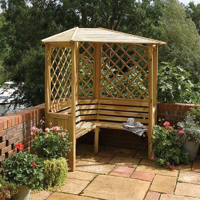 Rowlinson Garden Products Rowlinson Balmoral Corner Garden Arbour - Delivery Only