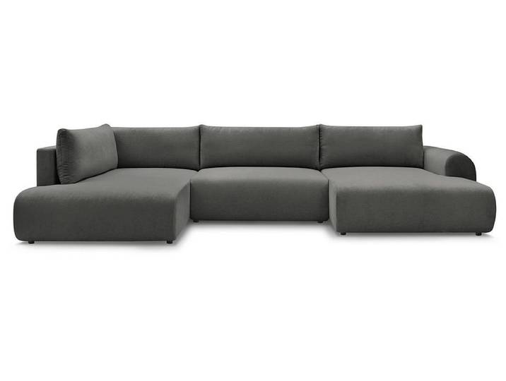 Wohnlandschaft BOBOCHIC LUCIEN Stoff dunkelgrau