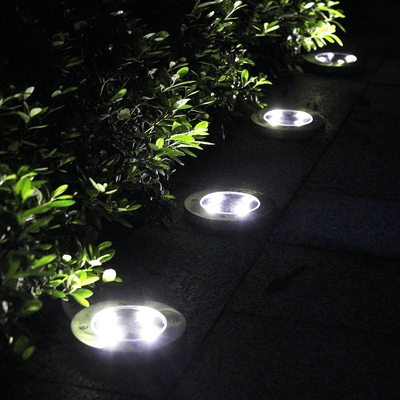 HomeDecorAndMore LLC Solar In Ground Pathway Lights (Set Of 4) White