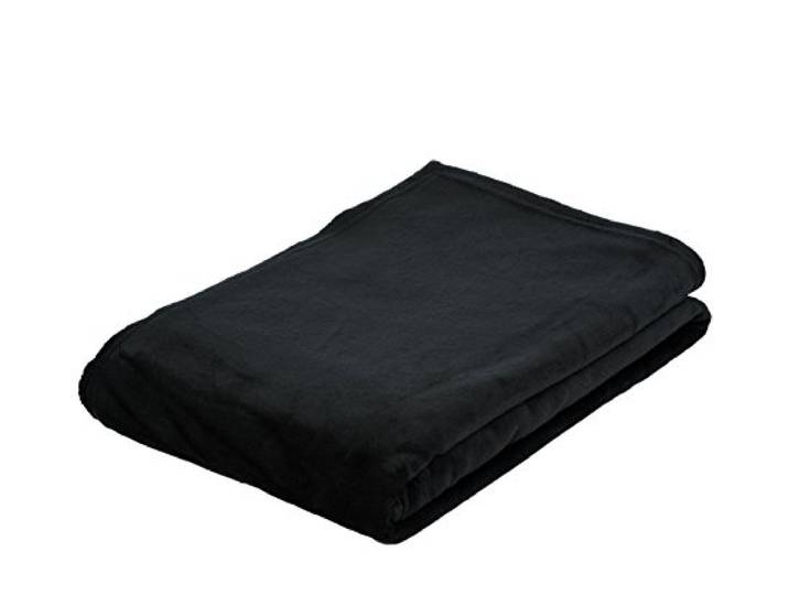 Gözze - Wohn- und Kuscheldecke, Memphis, Hohes Stoffgewicht 300 g/m², 180 x 220 cm - Schwarz