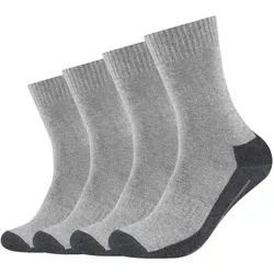 4er Pack camano Pro Tex Crew Funktionssocken 0010 - grey 35-38