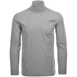 RAGMAN Herren Rollkragenpullover - Langarm Basic Rollkragen Regular Fit, Single Jersey, einfarbig Grau / S