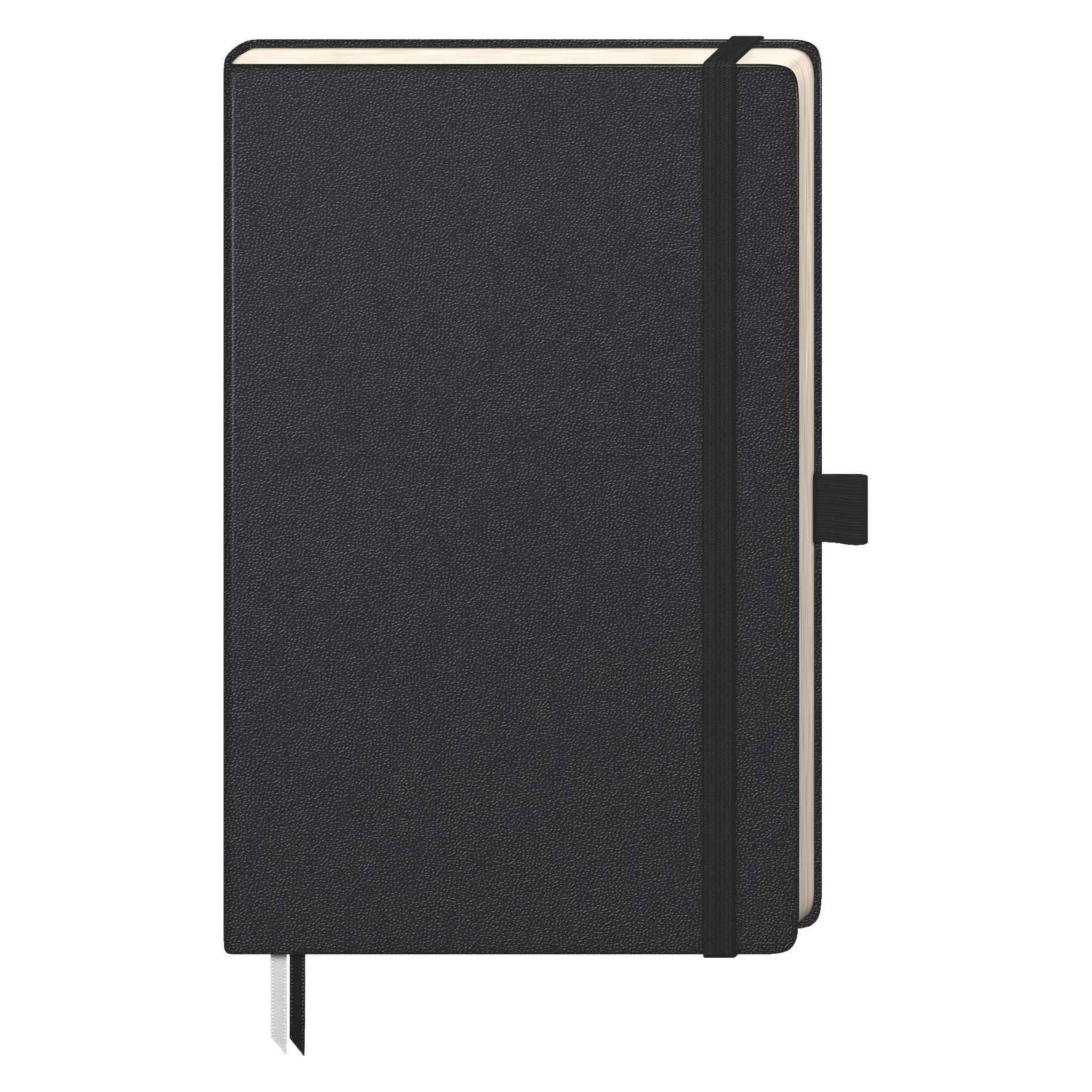 Brunnen Notizbuch KOMPAGNON ca. DIN A5 liniert, schwarz Hardcover 192, davon 16 zum Heraustrennen Se (A5, Liniert, Harter Einband) (105522705)