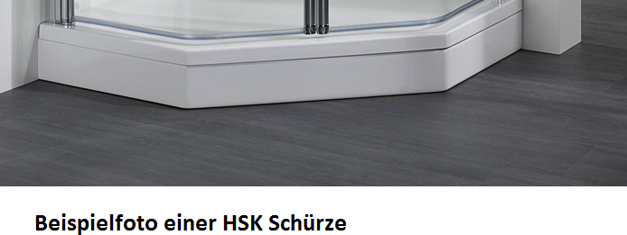 HSK Duschkabinenbau KG HSK Acryl Schürze 11 cm hoch, für HSK Fünfeck Duschwanne 100 x 100 cm 515003-weiss