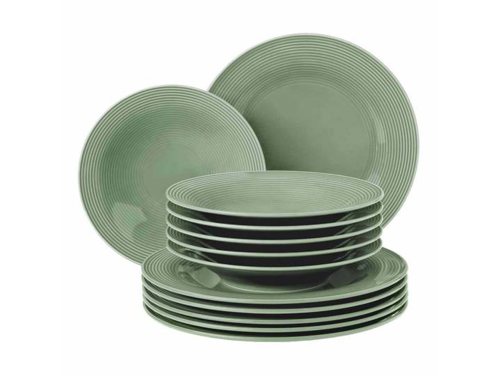 TAFELSERVICE Beat Color Glaze Salbeigrün 12-tlg.
