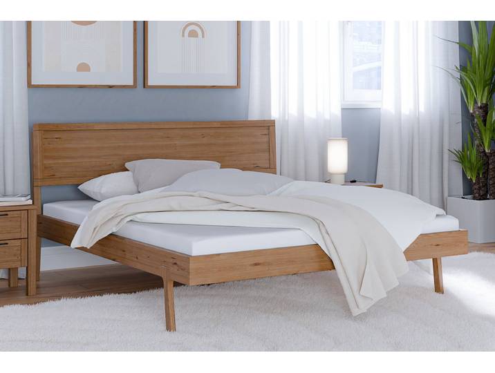 Doppelbett 180x200cm 'Skagen' Wildeiche massiv geölt