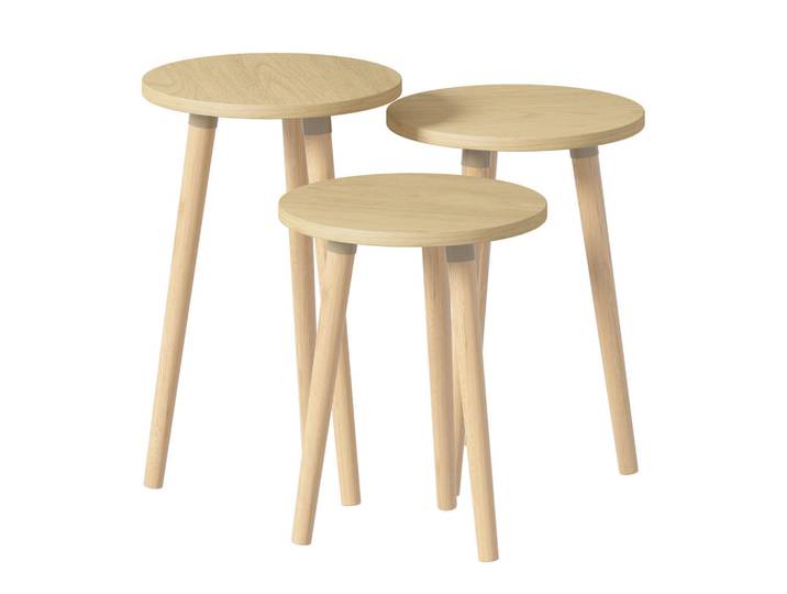 Mid.you Beistelltisch, Honigeiche, rund, konisch, 33.5x52x33.5 cm, individuell kombinierbar, Wohnzimmer, Wohnzimmertische, Beistelltische