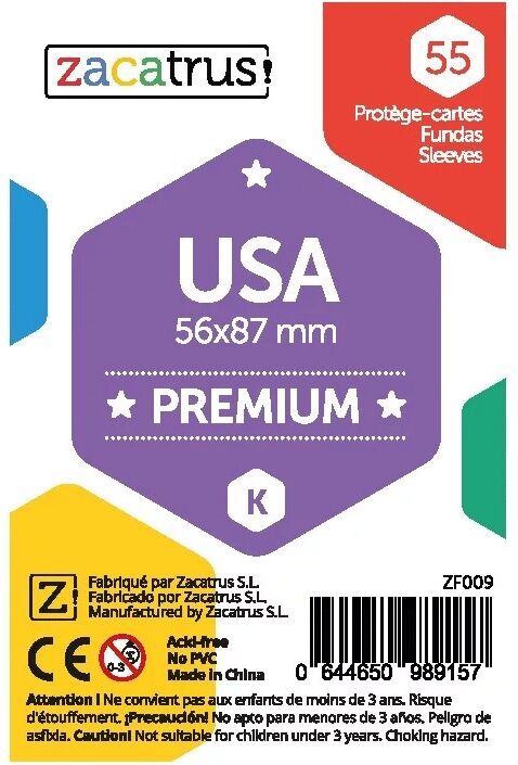 Protège-cartes USA Premium 56x87mm - Zacatrus