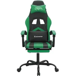 vidaXL Vamono (Mit Fussablage), Gaming Stuhl, Schwarz