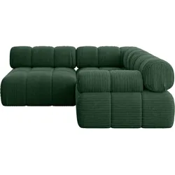 ECKSOFA modulares Sofa Mende-L1 - 190x190x70 cm Grün Cord