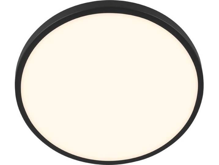 Briloner NOBRE LED Deckenlampe, Dekorblende, Warmweißes Licht, Schwarz, Ø24 x 6 cm