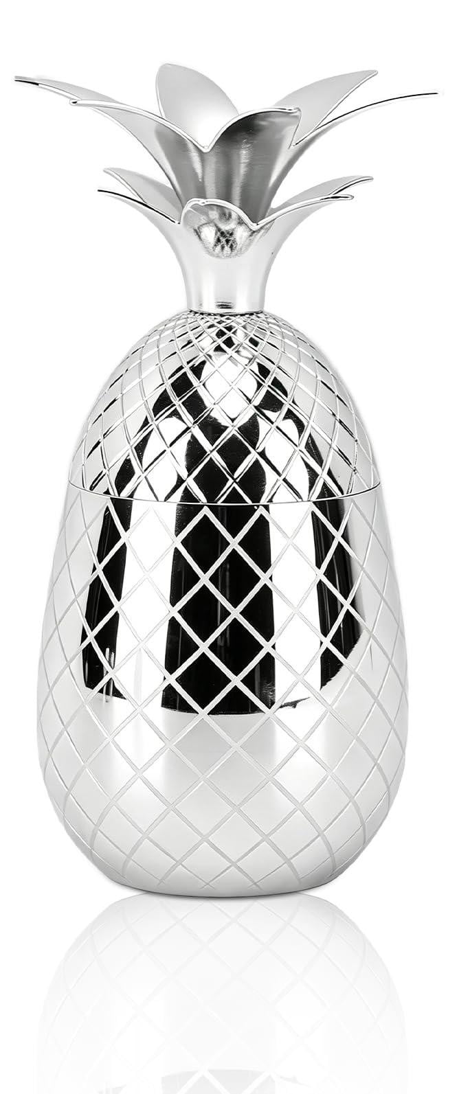 Dripio Ananasvormige cocktailbeker van roestvrij staal met deksel, 500 ml