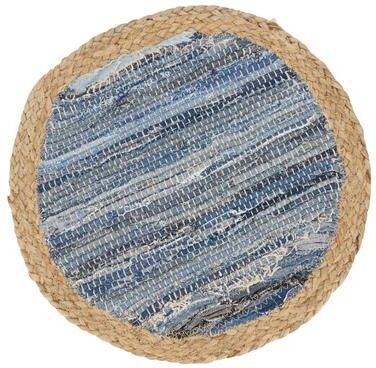 Saro Lifestyle "Rustic Denim Weave Placemat (Set of 4) - 15""x15"""