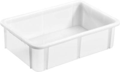 Transportbox, Euro-Norm, Volumen 30 l, bis 300 kg, stapelbar, geschlossene Wände, ohne Deckel, L 600 x B 400 x H 165 mm, HDPE, naturfarben
