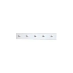 Wandgarderobe   ¦ weiß ¦ MDF-Platte,Metall ¦ Maße (cm): B: 57 H: 8 T: 5.0