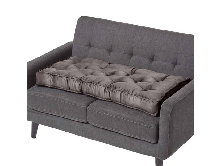 SITZAUFLAGE grau 100/48/10 cm – Sofa-Sitzkissen, Velours