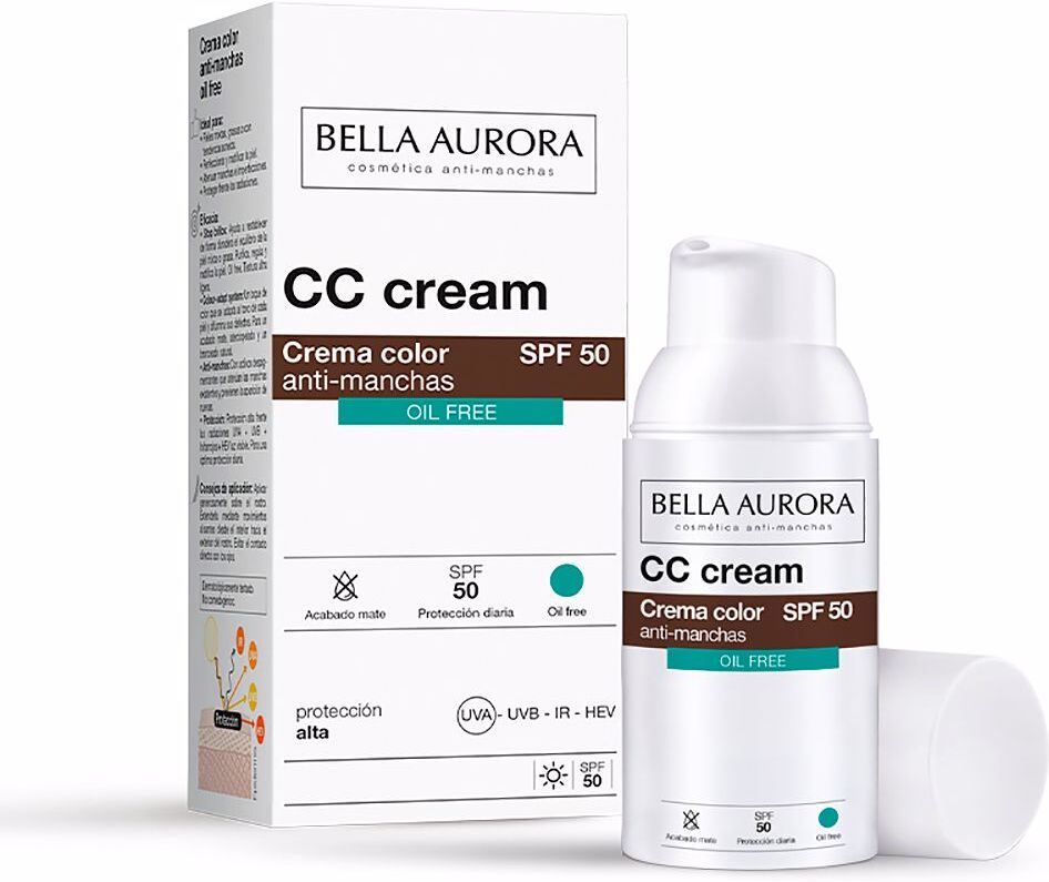 Bella Aurora Cc Cream anti-manchas oil free SPF50 30 ml