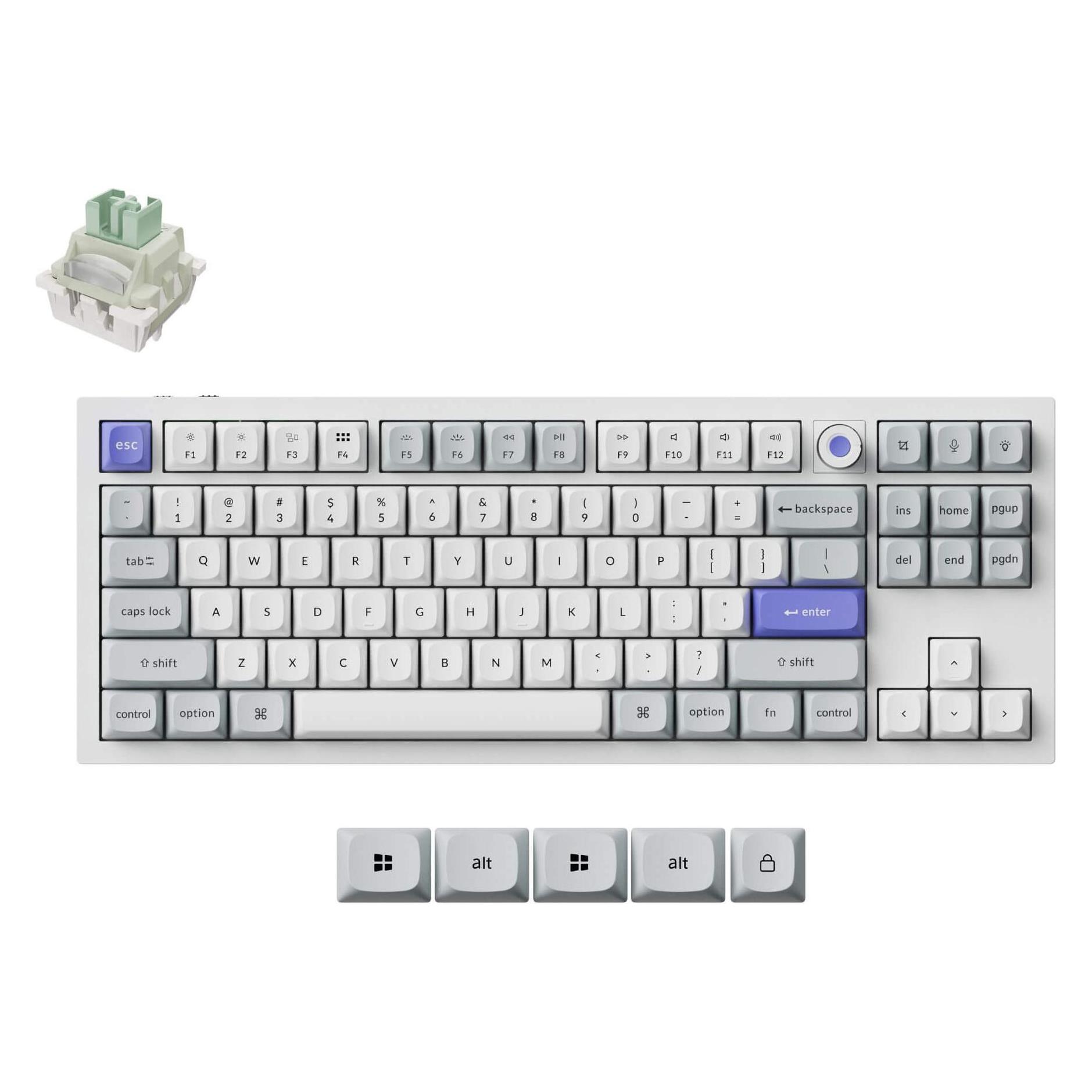 Keychron Q3 HE 8K Magnetischer Schalter Tastatur (US, Kabelgebunden) (Q3HW-P1)