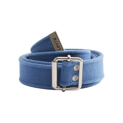 Stoffgürtel LEVI'S, Damen, Gr. 90, blau (indigo), Canvas, Baumwolle, Gürtel Stoffgürtel, washed