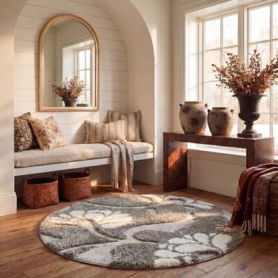 SAFAVIEH Florida Shag Neliha Floral 1.2-inch Thick Rug