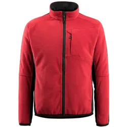 Fleecejacke "HANNOVER" Unique - XXL - rot/schwarz