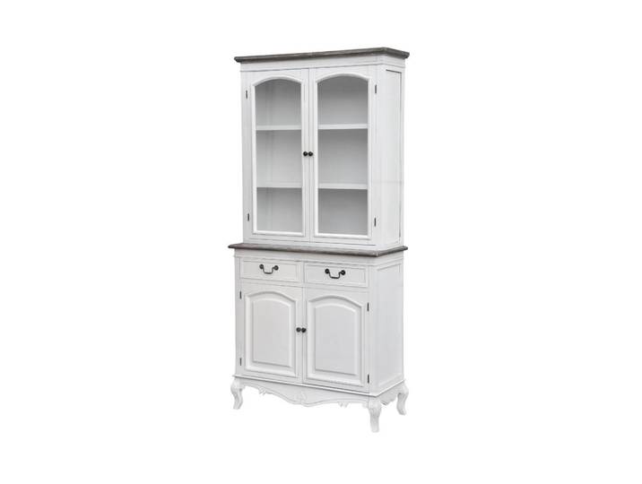 Furnlux Sideboard Rimini White Weiß 90x40x190 cm, Holz, 90x190x40 cm, Kleinmöbel, Kommoden, Sideboards