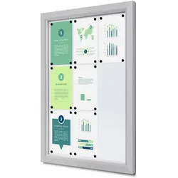 Abschließbarer Schaukasten Outdoor Slim 9 x A4