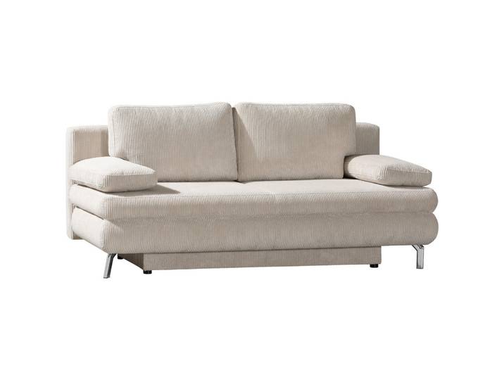 Novel Schlafsofa Rob, Beige, Eiche, 2-Sitzer, Füllung: Schaumstoffflocken,Schaumstoffflocken, 200x91x92 cm, Schlafen auf Sitzhöhe, Rücken echt, Wohnzimmer, Sofas & Couches, Schlafsofas, Schlafsofas mit Bettkasten