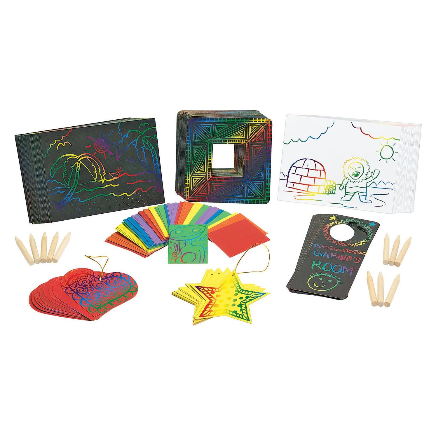 Colorations Scratch Art mit Design-Klassenzimmer-Set, 166-tlg. (45117405)
