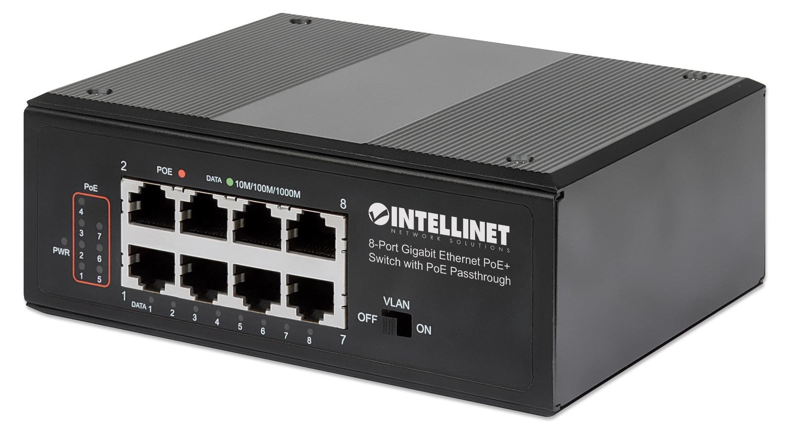 Intellinet 561624 8-Port PoE+ Gigabit Switch met PoE-Passthrough