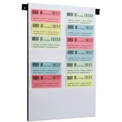 EICHNER Beleg-Planungtafel für DIN A3/A4 (50 x 79,5 cm) 6 Fächer silber
