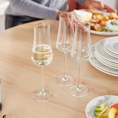 Libbey Signature Stratford Champagne Flute Glass, 8-ounce, Set of 4 - Set of 4