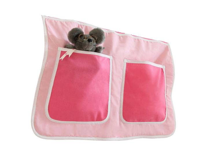 Betttasche Stofftasche , rosa/hellrosa