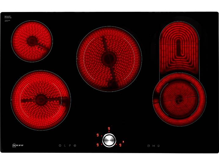 NEFF Elektro-Kochfeld T18PT16X0 , schwarz, B:79,2cm H:5,1cm T:51,2cm, Kochfelder, TwistPad für intuitive Bedienung & flächenbündiges Design, Elektro-Kochfeld
