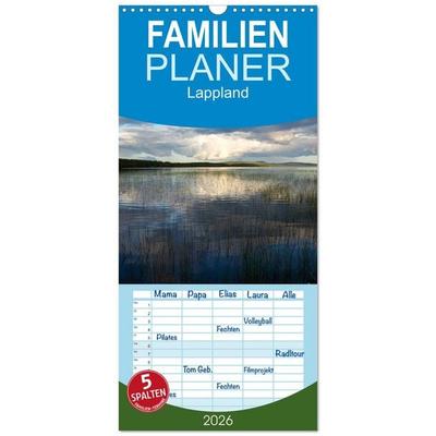 Familienplaner 2026 - Lappland mit 5 Spalten (Wandkalender, 21 x 45 cm) CALVENDO