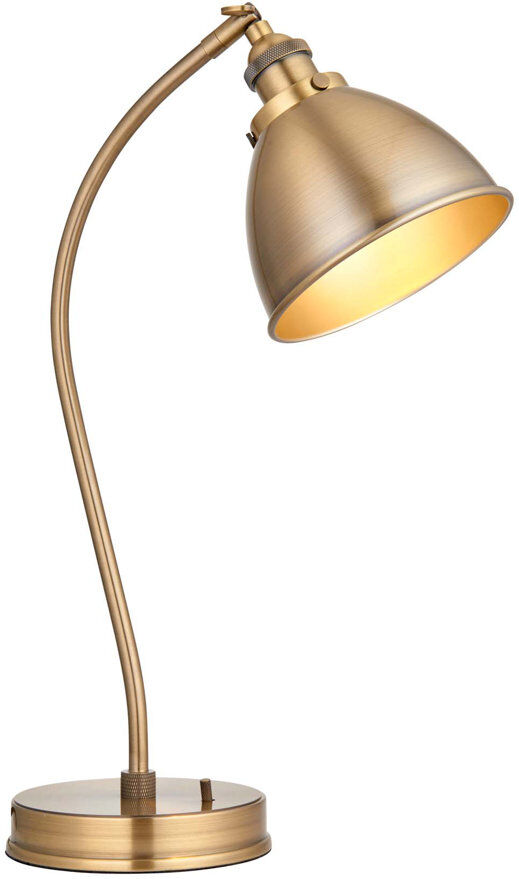 Rio Ziemer Metal Desk Lamp Antique Brass 46cm H X 15cm W X 15cm D